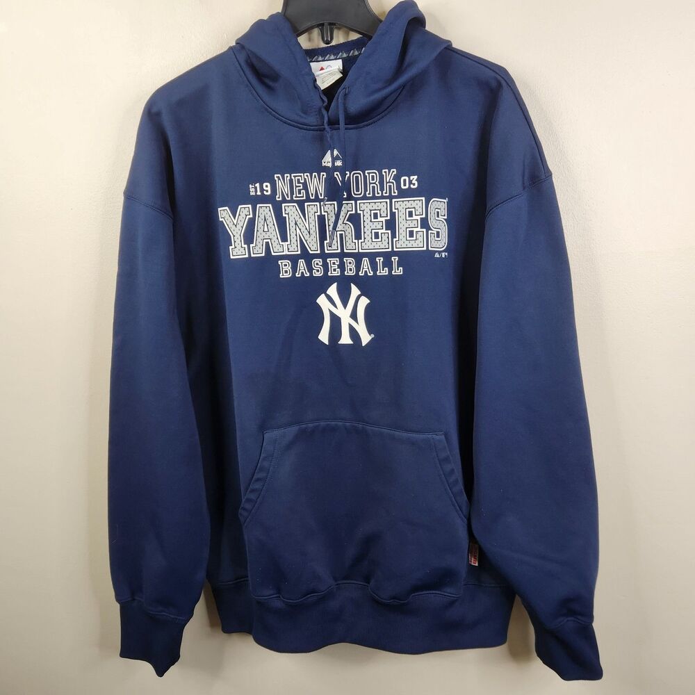 Majestic New York Yankees 2012 Mens Thermabase Long Sleeve Pullover Hoodie XL